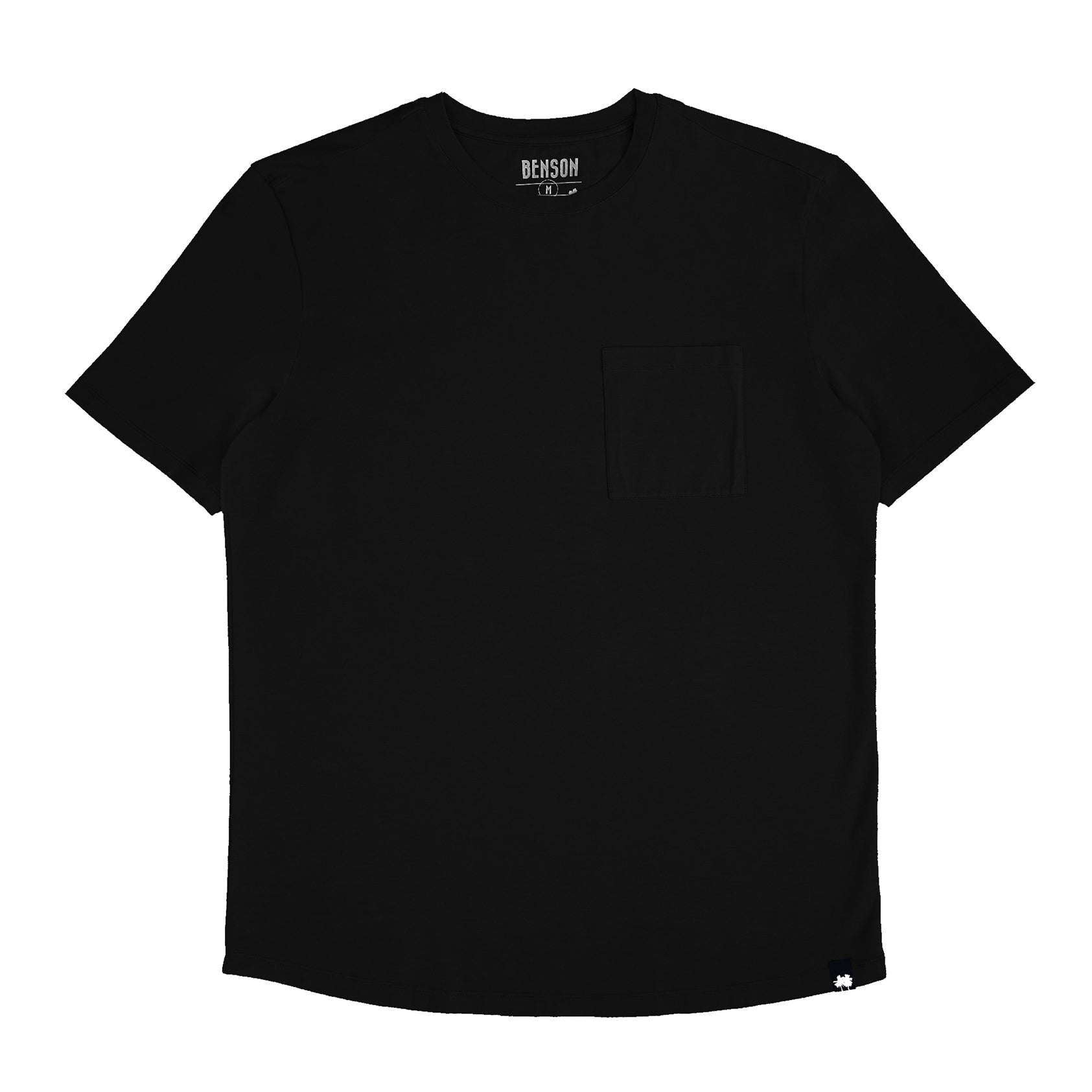 benson Long Beach Black Pocket Tee