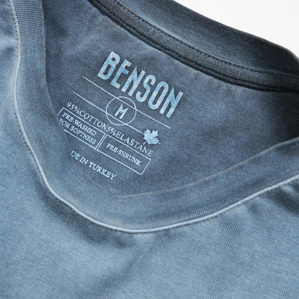 Benson Long Beach Oil-Washed Navy Long Sleeve Tee