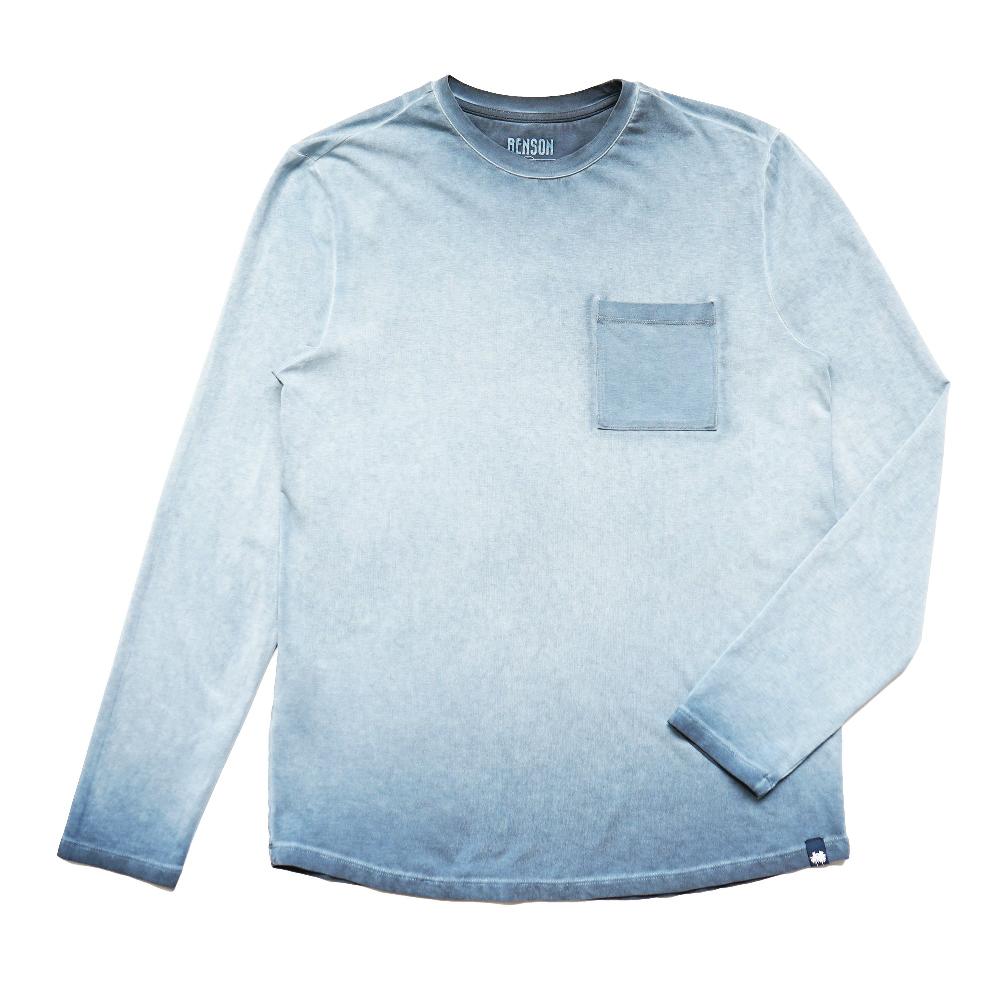 benson Long Beach Oil-Washed Navy Long Sleeve Tee