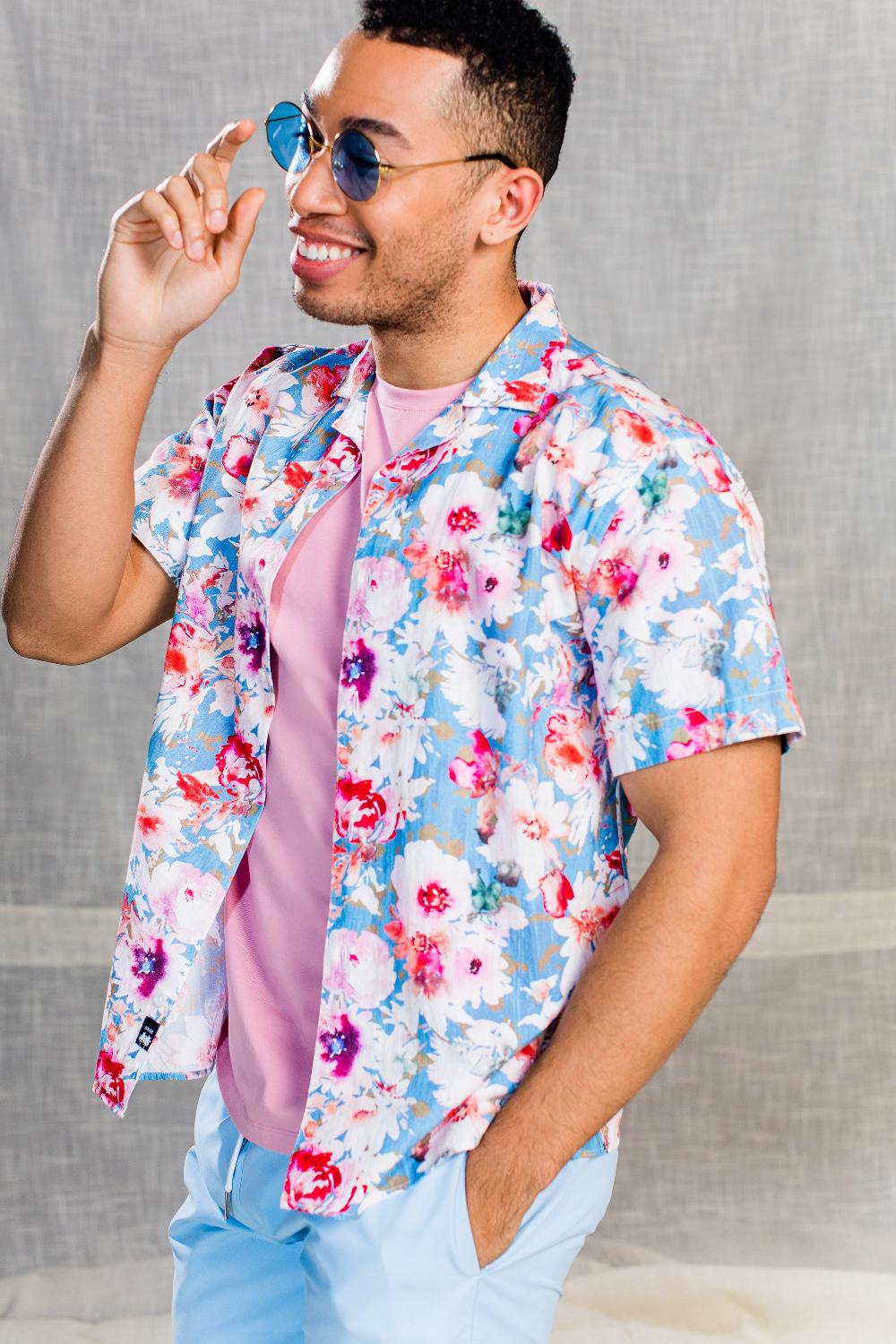 Benson Long Beach Pink Sherbet Pocket Tee