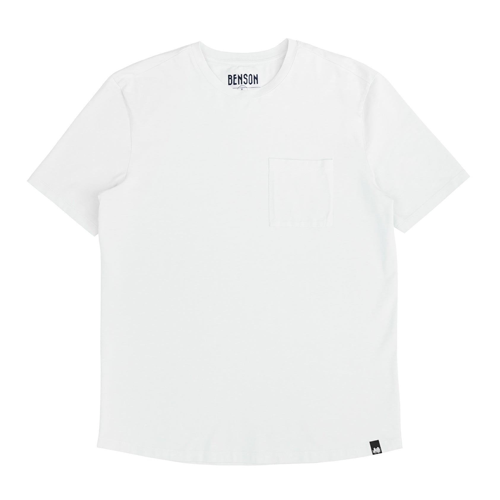 benson Long Beach White Pocket Tee
