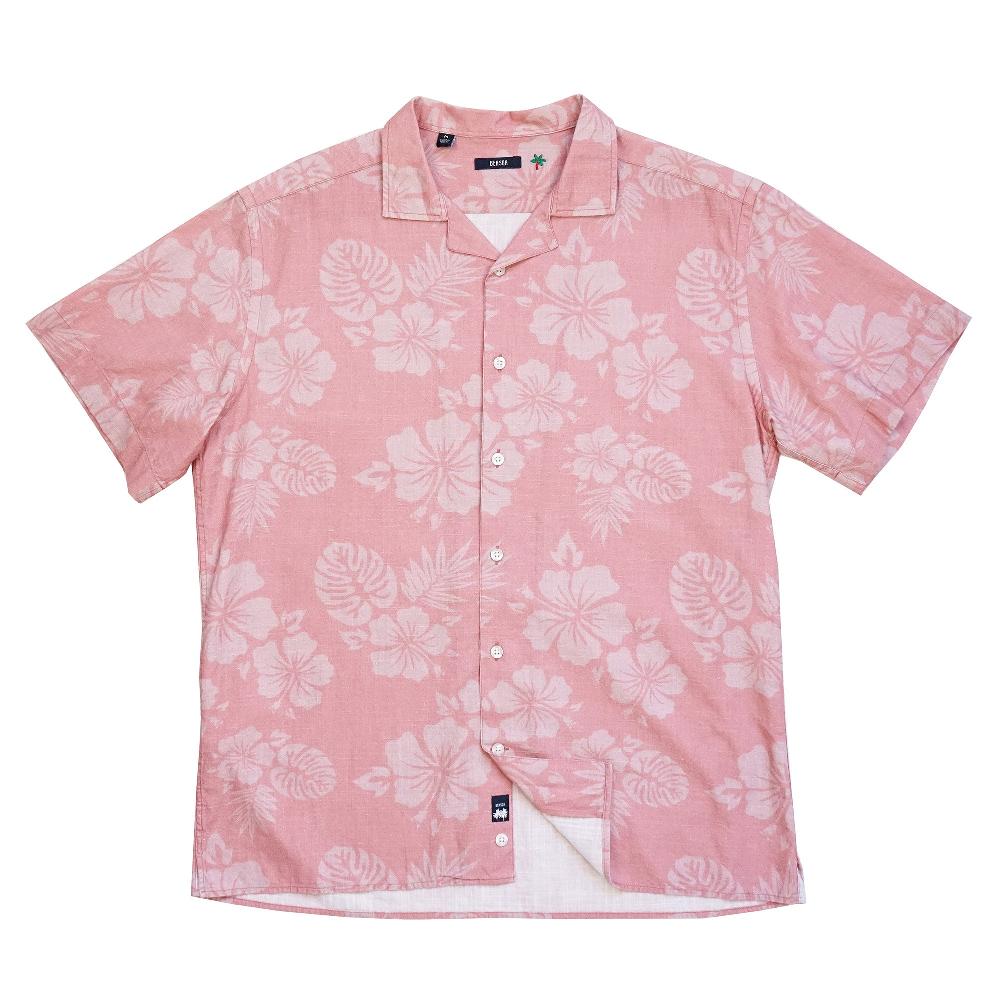 benson Malibu Soft Pink Flowers Button Up