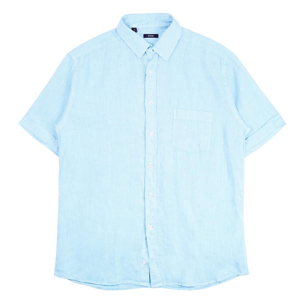 benson Miami Pale Blue Short Sleeve Linen