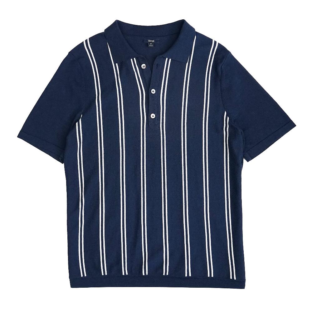 benson Montego Navy Stripe Polo