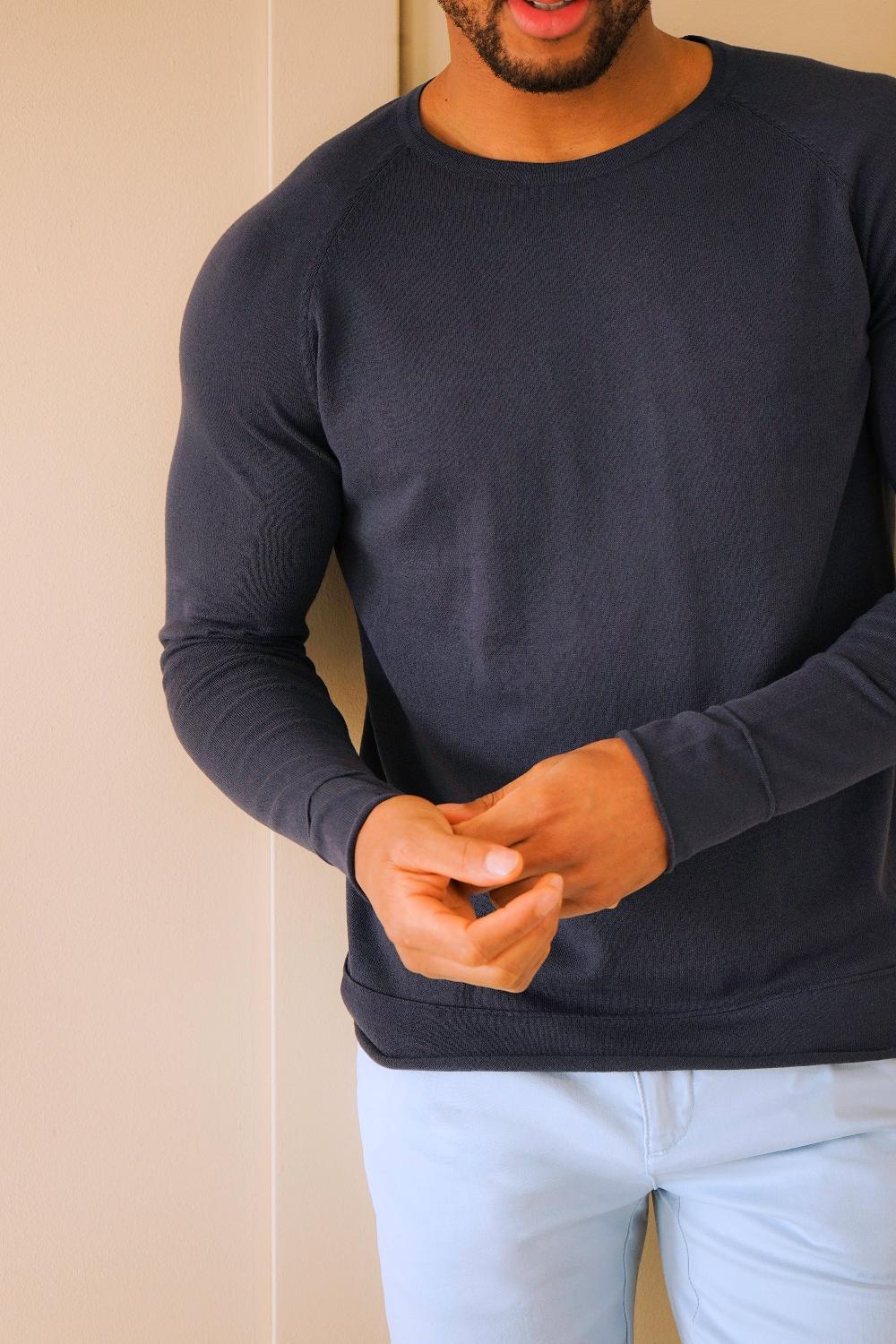 Benson Morgan Navy Knit Sweater