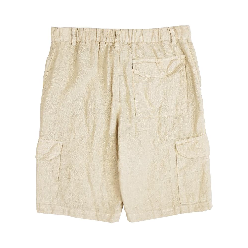 Benson Naples Beige Linen Cargo Shorts