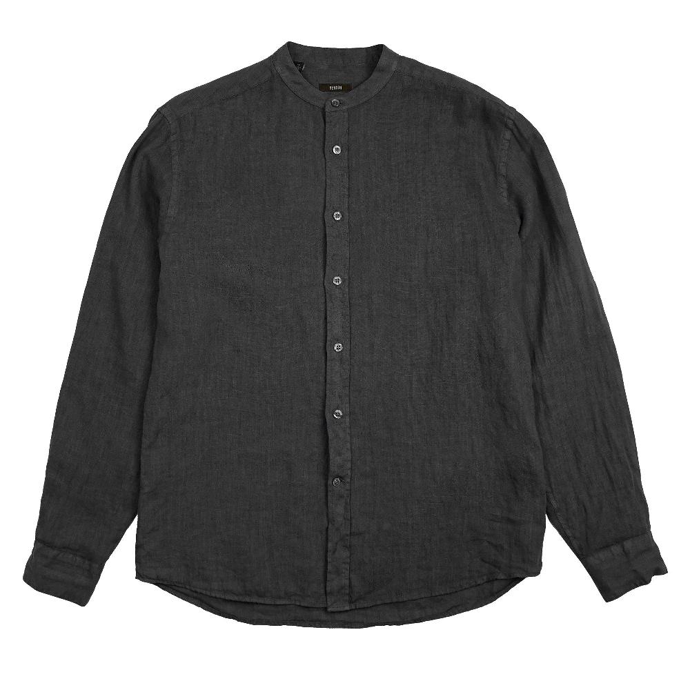 benson Palm Desert Black Linen Button Up