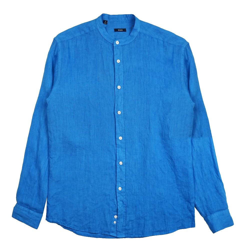 benson Palm Desert Blue Lagoon Linen Button Up
