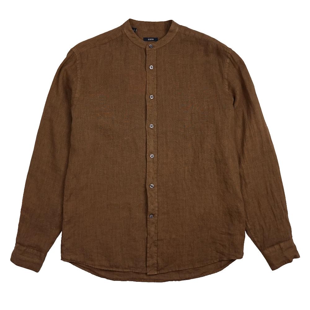 benson Palm Desert Chocolate Linen Button Up