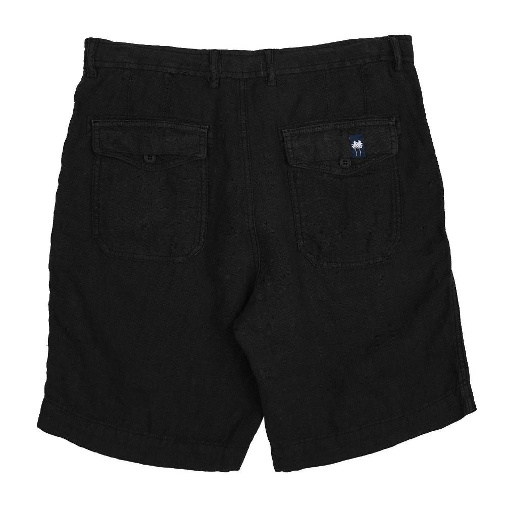Benson Palm Springs Black Linen Shorts