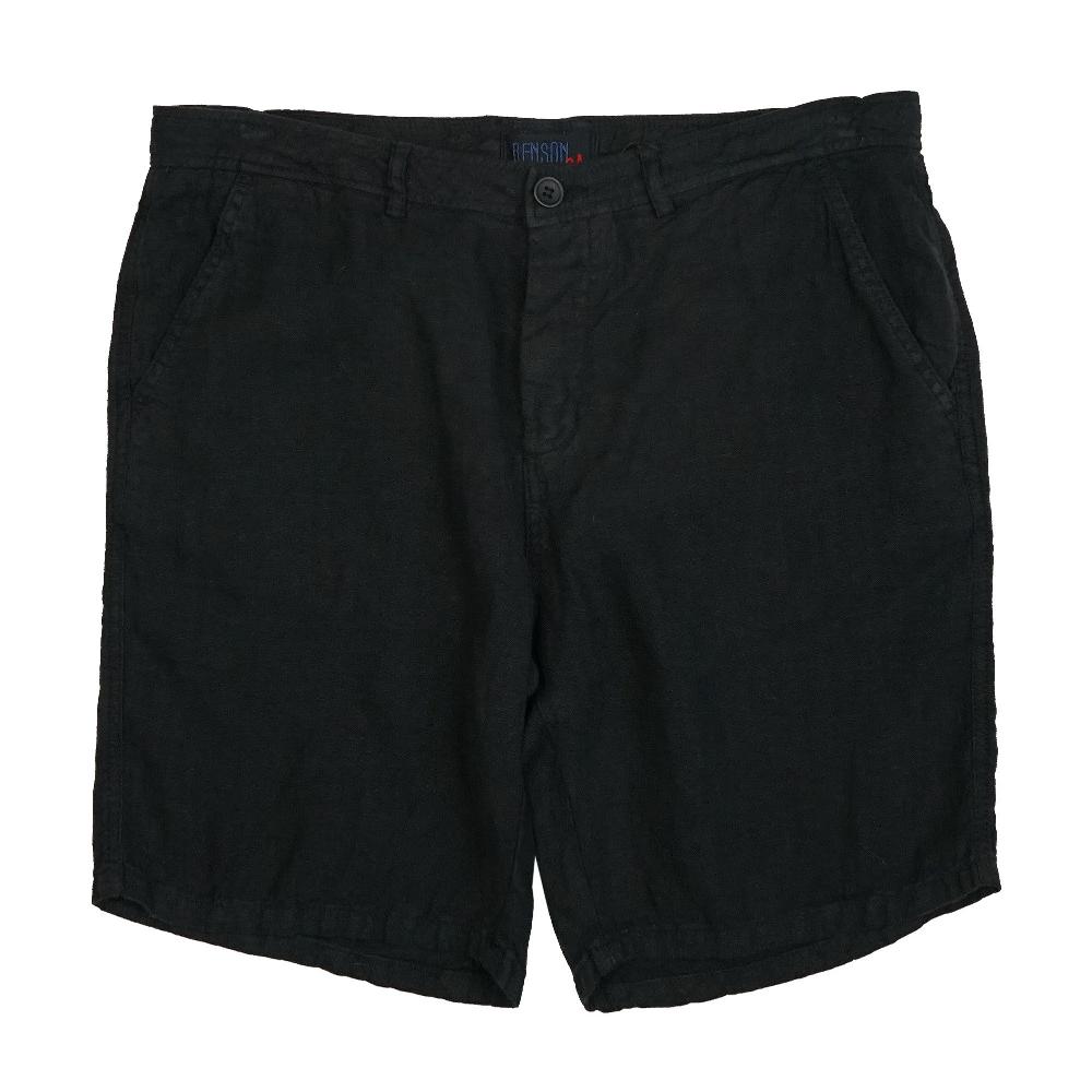 benson Palm Springs Black Linen Shorts