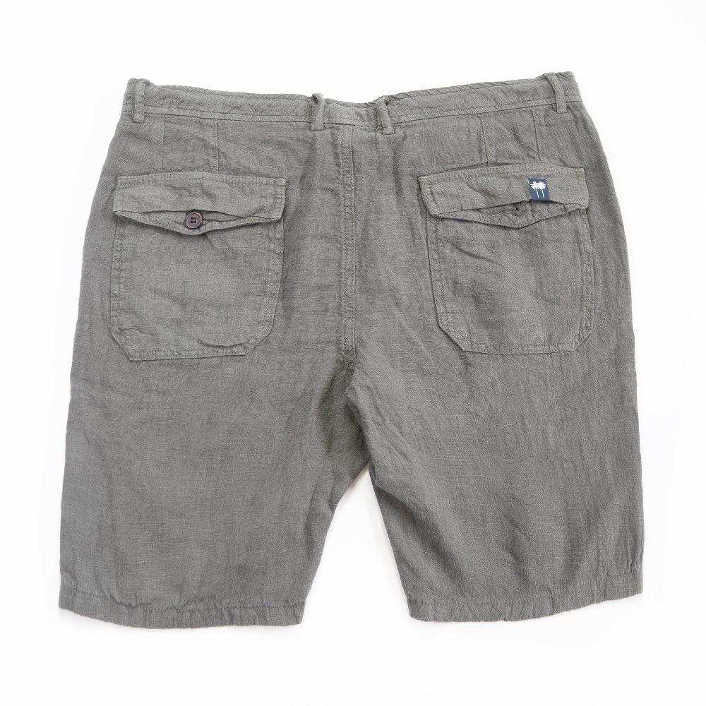 Benson Palm Springs Light Grey Linen Shorts