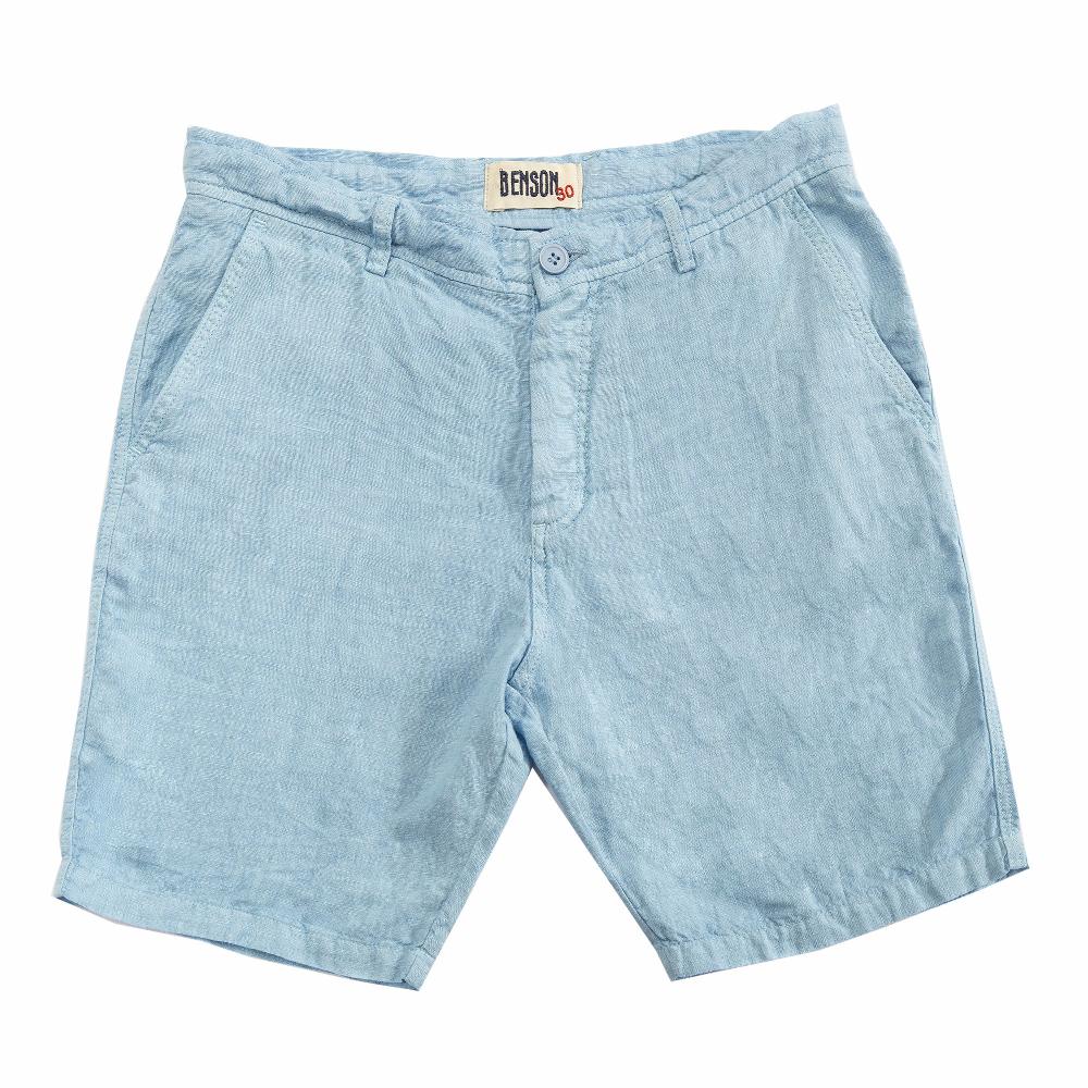 benson Palm Springs Pale Blue Linen Shorts