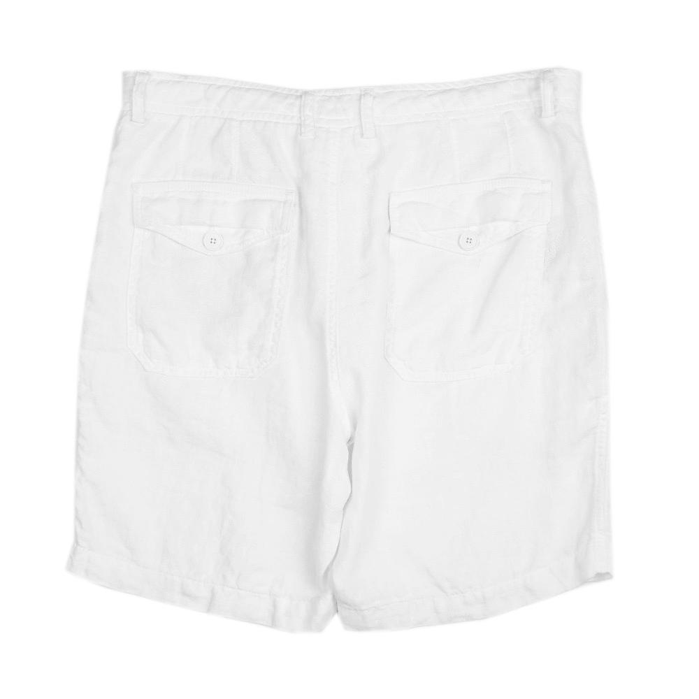 Benson Palm Springs White Linen Shorts