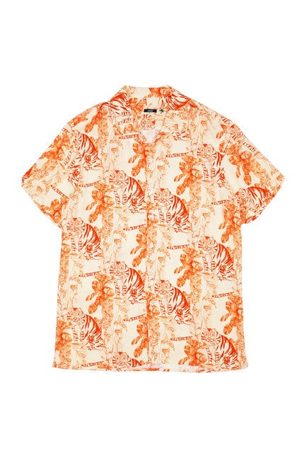 benson Rosseau Orange Tigers Printed Shirt