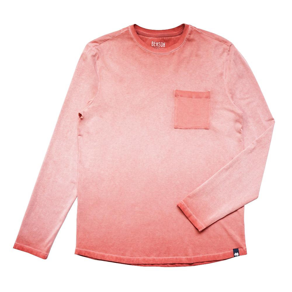 benson Long Beach Oil-Washed Mineral Red Long Sleeve Tee