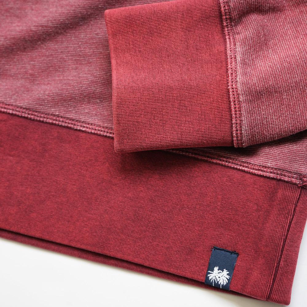 Benson Whistler French Terry Oil-Washed Maroon Sweatshirt