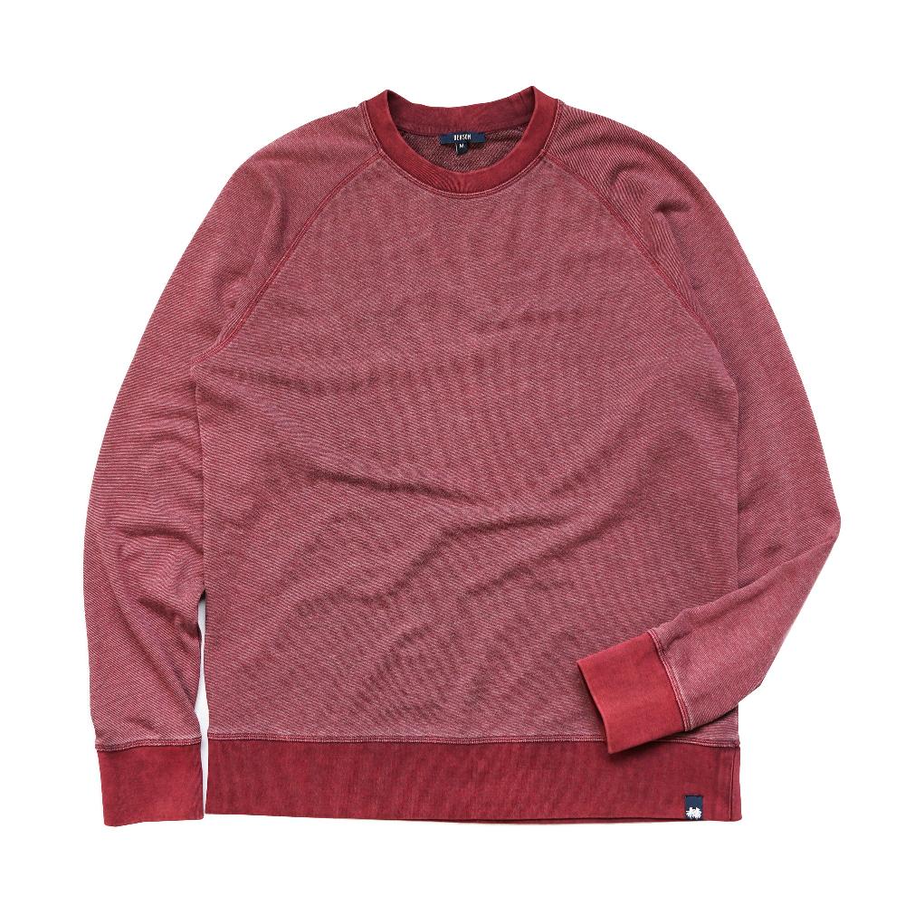 benson Whistler French Terry Oil-Washed Maroon Sweatshirt