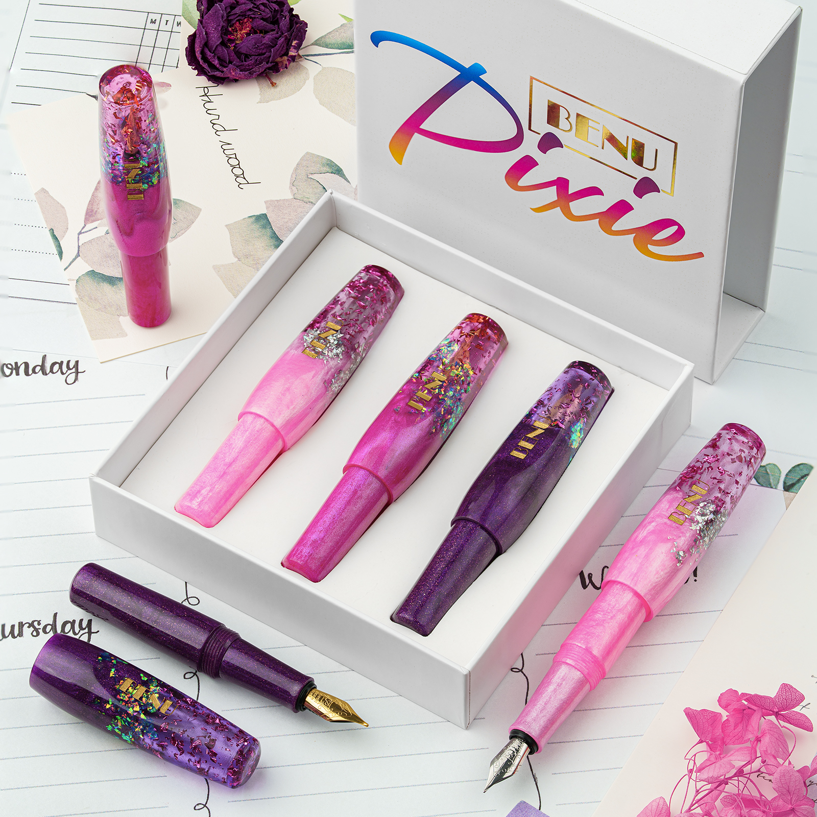Benton Magenta Madness — Set Of 3 Pens – BENU