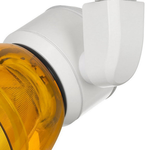 Benzara 10W Integrated LED Track Fixture With Polycarbonate Head Yellow And White - BM220625