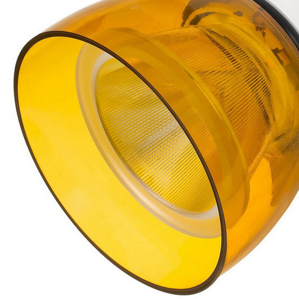 Benzara 10W Integrated LED Track Fixture With Polycarbonate Head Yellow And White - BM220625