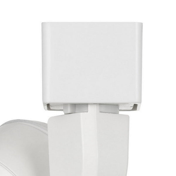 Benzara 10W Integrated LED Track Fixture With Polycarbonate Head Orange And White - BM220626