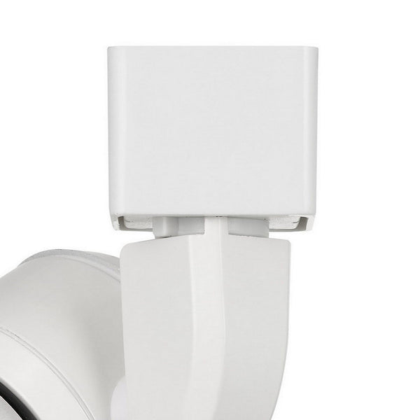 Benzara 10W Integrated LED Track Fixture With Polycarbonate Head White - BM220640