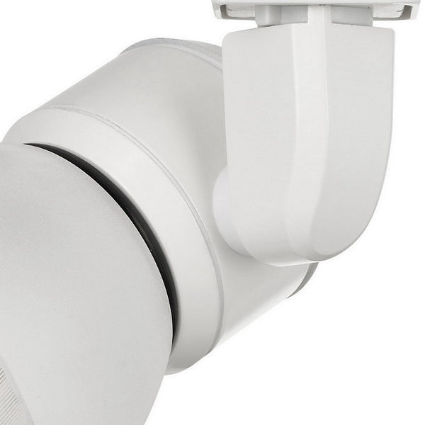 Benzara 10W Integrated LED Track Fixture With Polycarbonate Head White - BM220640