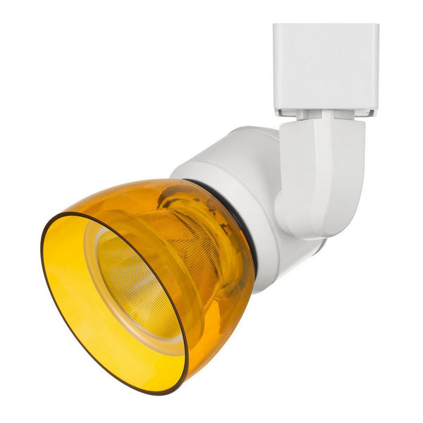benzara 10W Integrated LED Track Fixture with Polycarbonate Head Yellow and White - BM220625