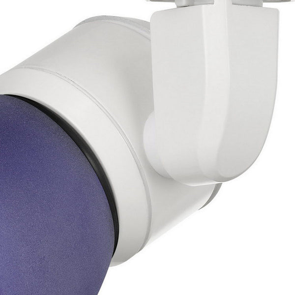 Benzara 10W Integrated Metal And Polycarbonate LED Track Fixture White And Blue - BM220628