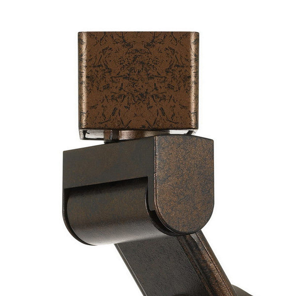 Benzara 12W Integrated LED Metal Track Fixture With Mesh Head Bronze And Black - BM220802