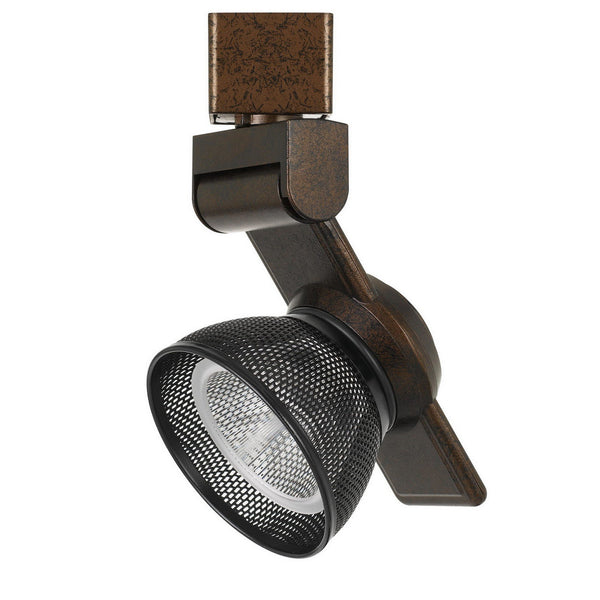benzara 12W Integrated LED Metal Track Fixture with Mesh Head Bronze and Black - BM220802