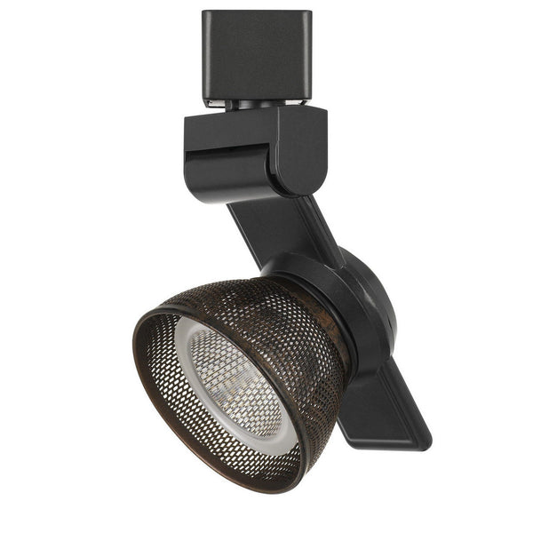 benzara 12W Integrated LED Metal Track Fixture with Mesh Head Black and Bronze - BM220789