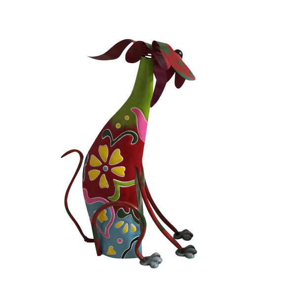 Benzara 15 Inch Decorative Metal Dog Sculpture Multicolor - BM04287