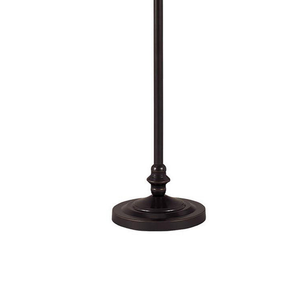 Benzara 150 Watt Metal Floor Lamp With Swing Arm And Fabric Conical Shade Black - BM220861