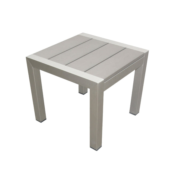 Benzara 16 Inch Outdoor Side Table Highly Functional Easy Movable Gray - BM172081