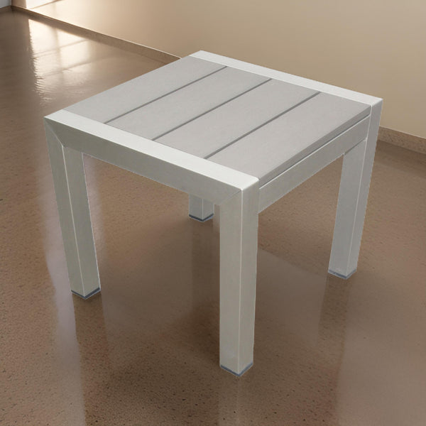 benzara 16 Inch Outdoor Side Table Highly Functional Easy Movable Gray - BM172081