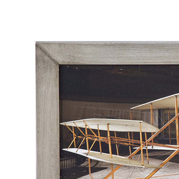 Benzara 16 X 30 Wall Art Traditional Vintage Plane Design Canvas Brown Black - BM312850