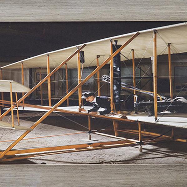 Benzara 16 X 30 Wall Art Traditional Vintage Plane Design Canvas Brown Black - BM312850