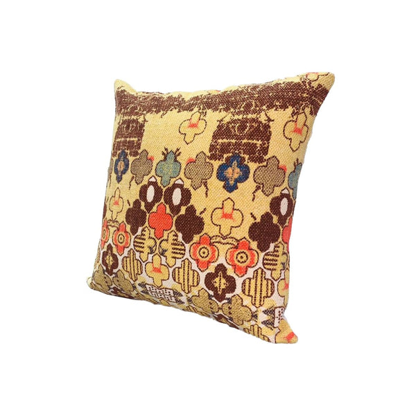 Benzara 18 X 18 Square Accent Pillows Printed Unique Quatrefoil Design Set Of 2 Multicolor By The Urban Port