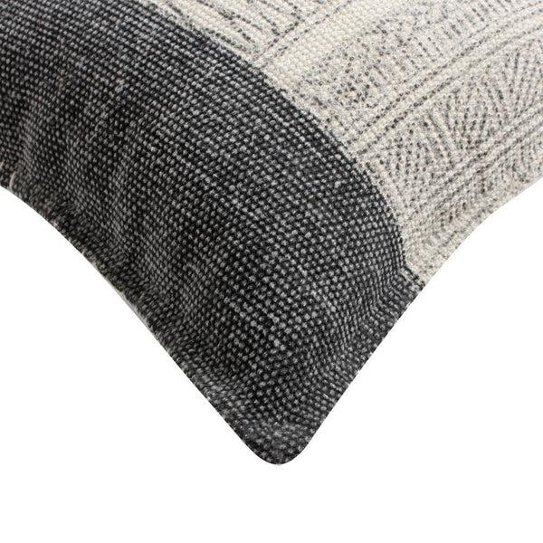 Benzara 18 X 18 Square Handwoven Accent Throw Pillow Polycotton Dhurrie Kilim Pattern Front Set Of 2 White Gray By The Urban Port