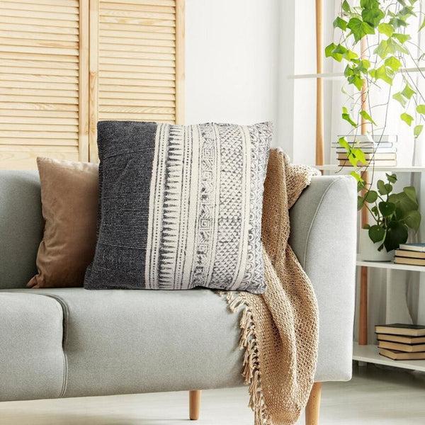 benzara 18 x 18 Square Handwoven Accent Throw Pillow Polycotton Dhurrie Kilim Pattern Front Set of 2 White Gray By The Urban Port benzara 18 x 18 Square Handwoven Accent Throw Pillow Polycotton Dhurrie Kilim Pattern Front Set of 2 White Gray By The Urban Port