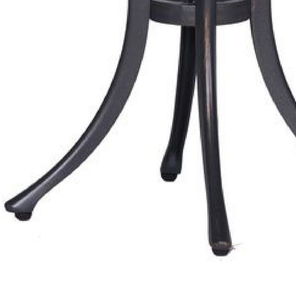 Benzara 21 Inch Arbor Metal End Table With Curved Legs Gunmetal Gray - BM272969
