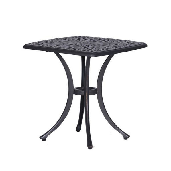 Benzara 21 Inch Arbor Metal End Table With Curved Legs Gunmetal Gray - BM272969