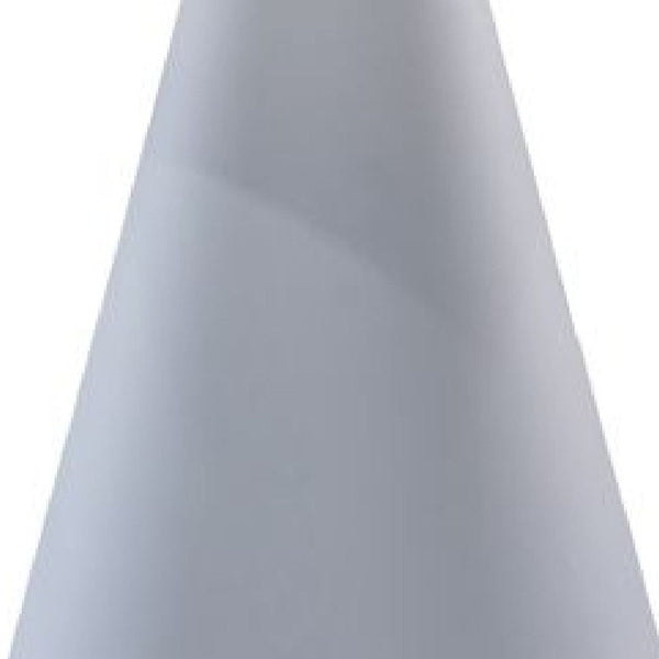 Benzara 22 Inch Outdoor Aluminum Side Table With Cone Shaped Base White - BM272452