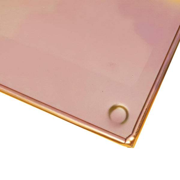 Benzara 29 Inch Rectangular Metal Windowsill Planter Tray Trim Edges Large Copper - BM195220