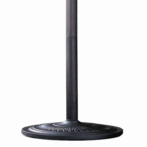 Benzara 3 Way Metal Body Torchiere Lamp With Conical Mica Shade Bronze - BM223595