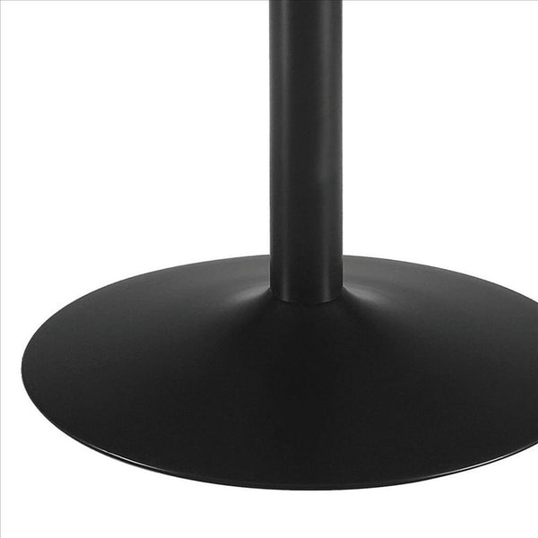 Benzara 30 Inch Round Wooden Top Modern Dining Table Black And Brown - BM233395