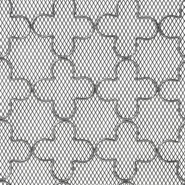 Benzara 30x41 Fireplace Screen Classic Clover Trellis Pattern Black Iron -BM325086
