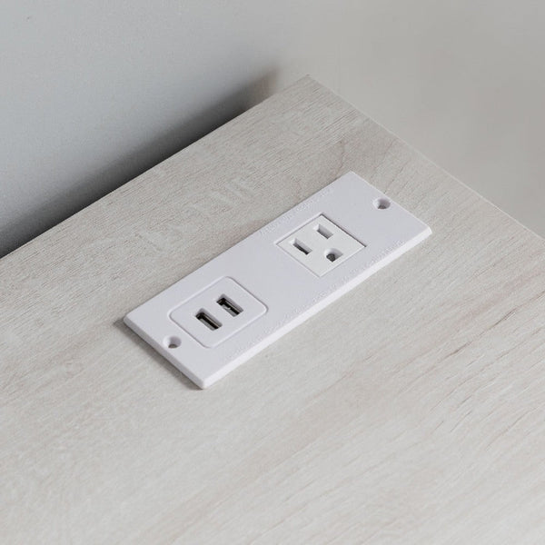 Benzara 31 Inch File Cabinet Printer Stand Table With 2 Drawers Oak White - BM273004